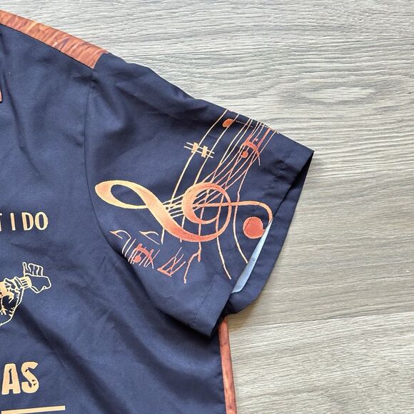 Hawaiian Shirts Men 4XL Musician Bass Guitar Band Artist Short Sleeve All Over - Picture 7 of 9